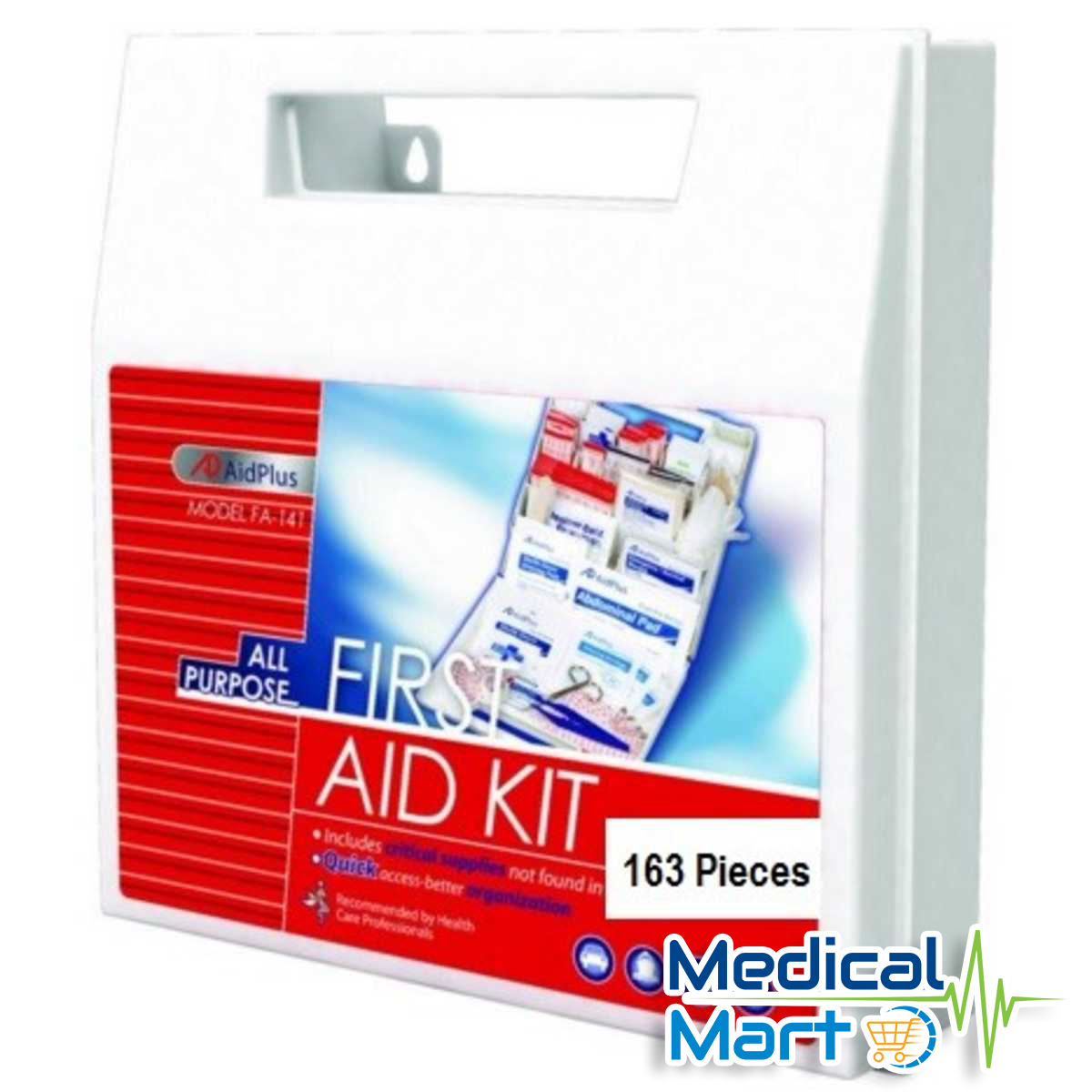All Purpose First Aid Kit, 50 Person (163 Pieces)