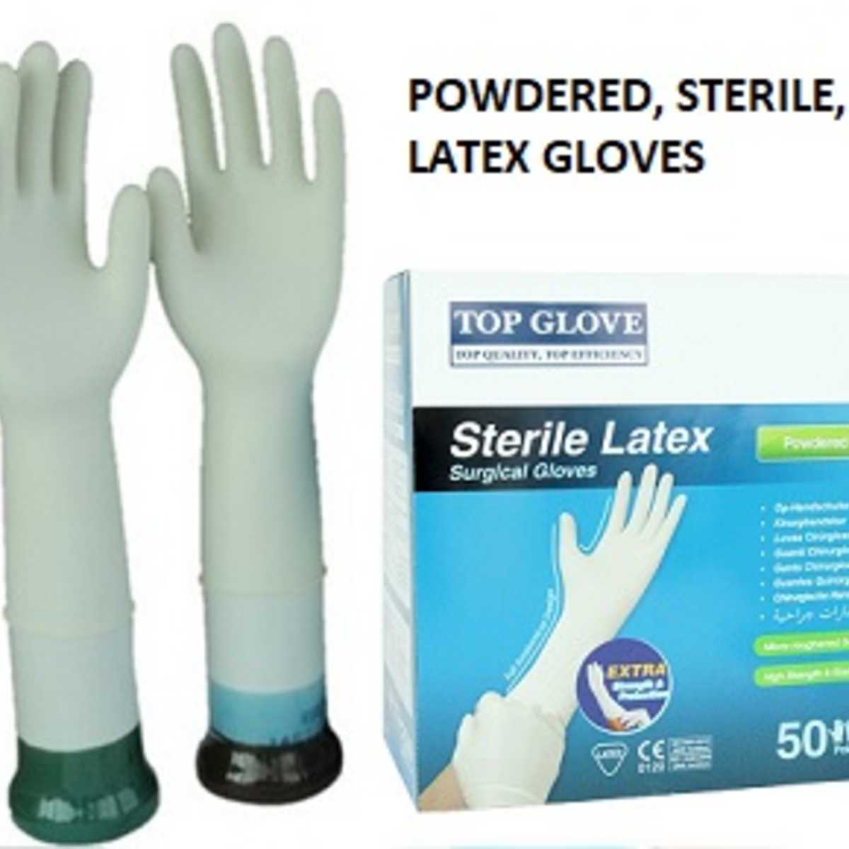 sterile latex surgical gloves