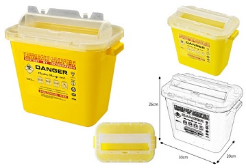 Sharps Disposal Container, 10 ltr.