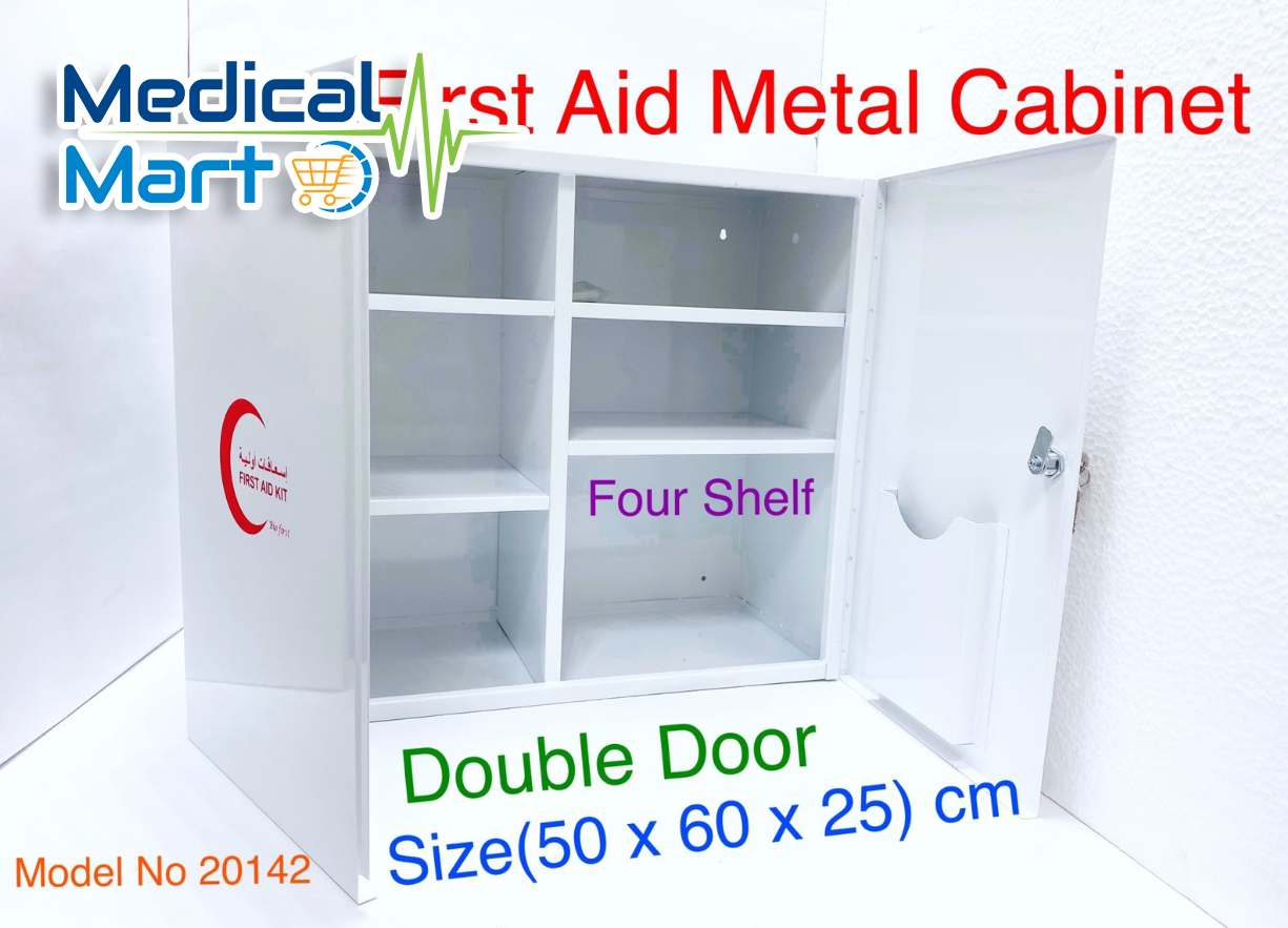 First Aid Metal Cabinet with Metal Double Door Lock (EMPTY) XL