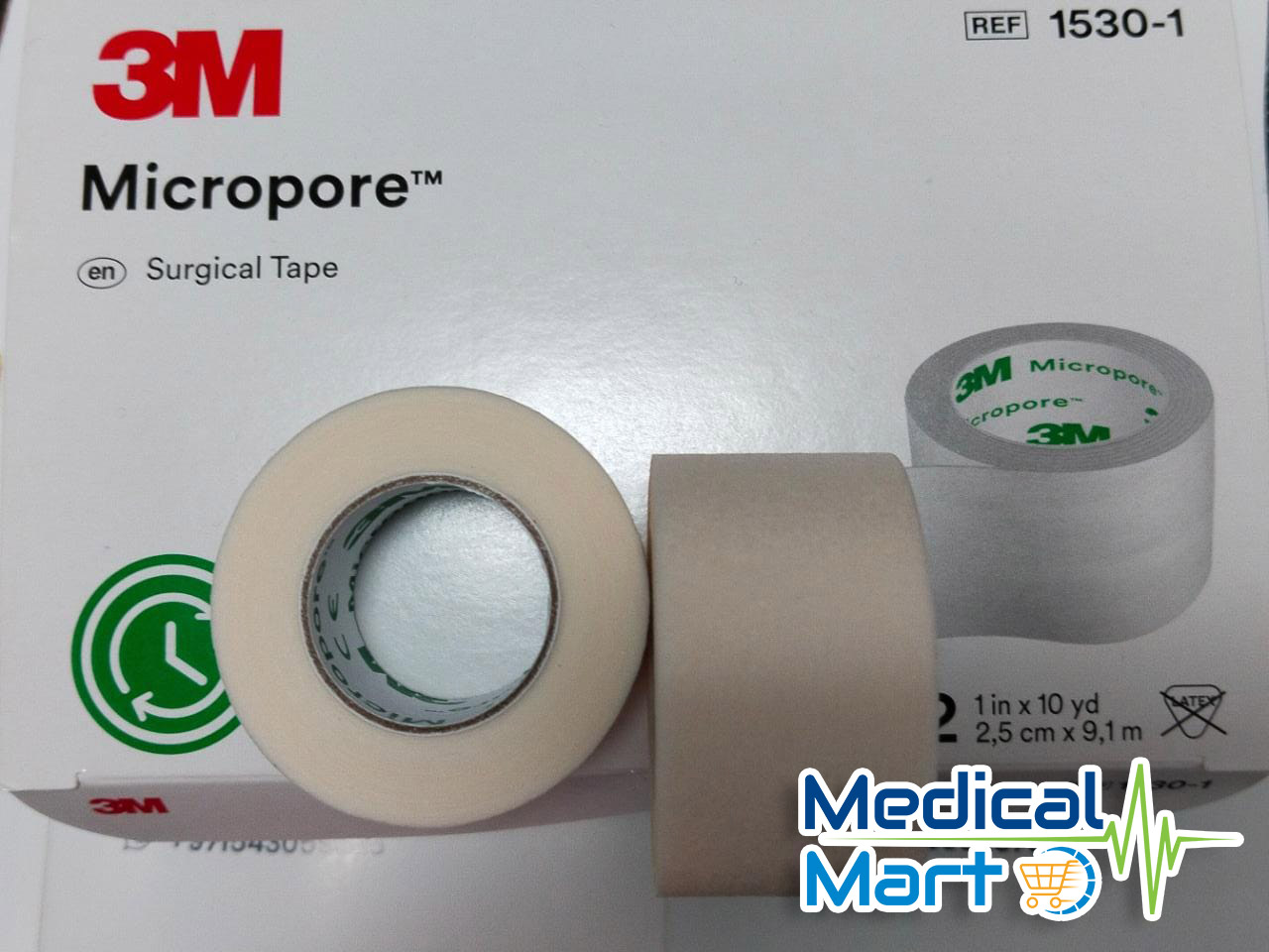 3m Micropore Paper Surgical Tape: 2.5cm x 9.14m (1in x 10yds)