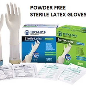 7.0 Sterile Latex Surgical Glove, Powdered Free