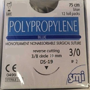 3/0 Polypropylene (Blue), Surgical Suture