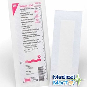 3m Medipore + Pad Soft Cloth Adhesive Wound Dressing, 3571 (10cm x 25cm)