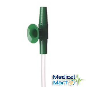 Suction Catheter With Vacuum Control Connector, Green, Ch 14