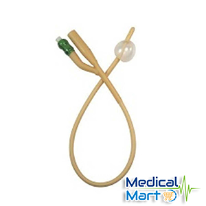 2-Way Balloon Foley Catheter, Green, 14fr