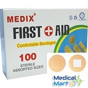 Medi x First Aid Plaster, Round Band-Aid