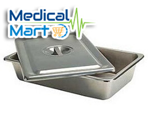Stainless Steel Instrument Tray With Cover, Medium