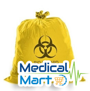 Biohazard Medical Waste Garbage Bag, Yellow (30cm x 60cm)
