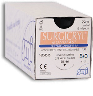 5/0 Surgicryl Monofast (Polyglecaprone 25)