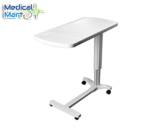 Overbed Table with Height Adjustable for Patient Use