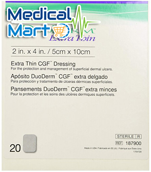 Duoderm Extra Thin Hydrocolloid Dressing, 5cm x 10cm, 20's/box