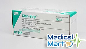 3M Steri-Strips Reinforced Adhesive Skin Closures R1542, 6 mm x 38 mm