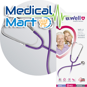 B.Well WS-2 Stethoscope-RED COLOUR