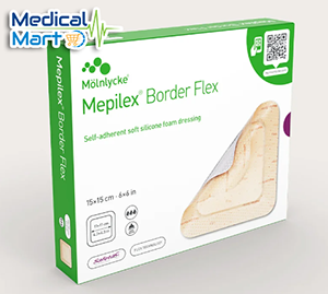 Mepilex Border Flex 15cm x 15cm, REF: 595400, 5's/box