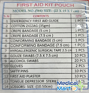 First Aid Pouch with Content 