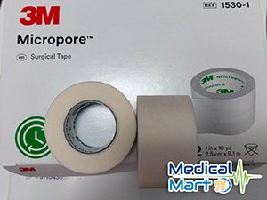 3m Micropore Paper Surgical Tape: 2.5cm x 9.14m (1in x 10yds)