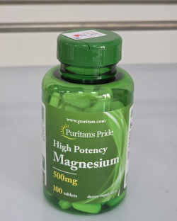 Puritan's Pride High Potency Magnesium 500mg  Tablets 100's