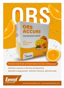ORS ACCURE Oral Rehydration Salts Orange & lemon  Flavoured 10's 