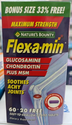 Nature's  Bounty Flex-a-min  Soothes Achy Joints 60+20 Tablets